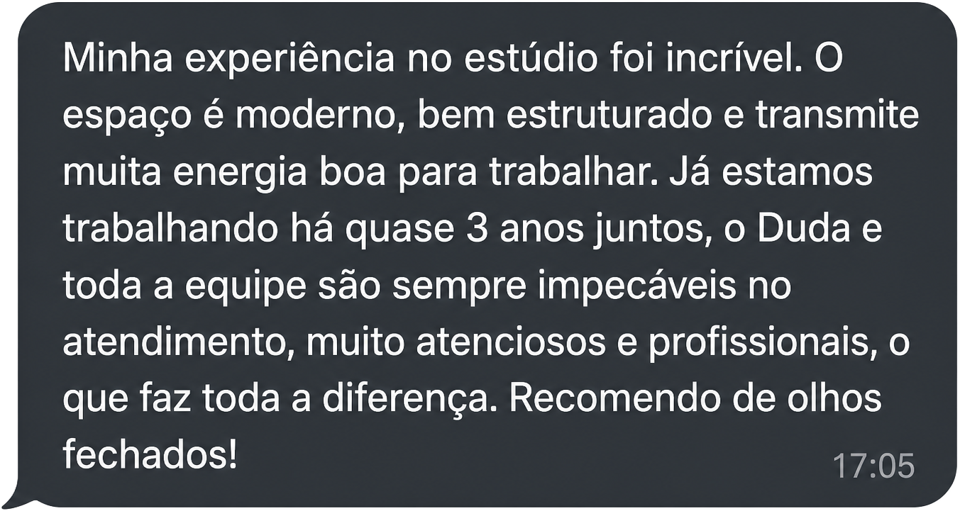 Depoimento de cliente no WhatsApp 1