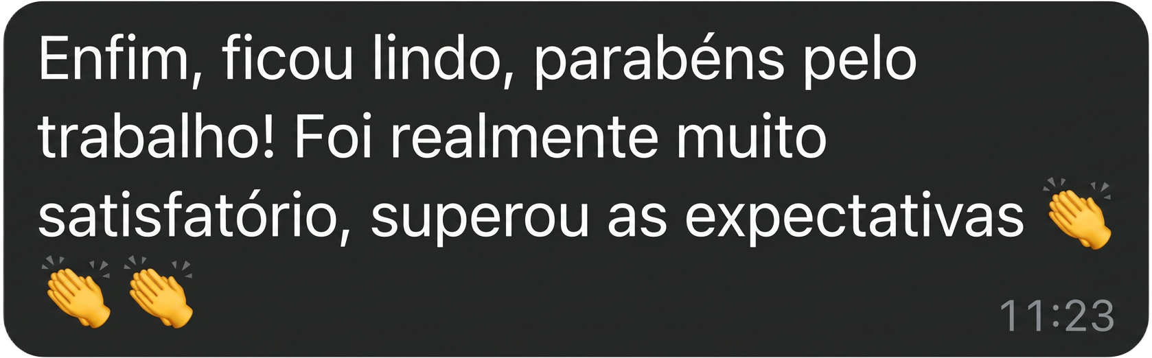 Depoimento de cliente no WhatsApp 5